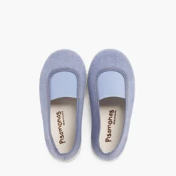 Bailarinas elástico lona eco y suela tipo zapatillas