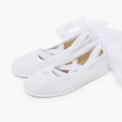 Bailarinas lino tiras cruzadas tul