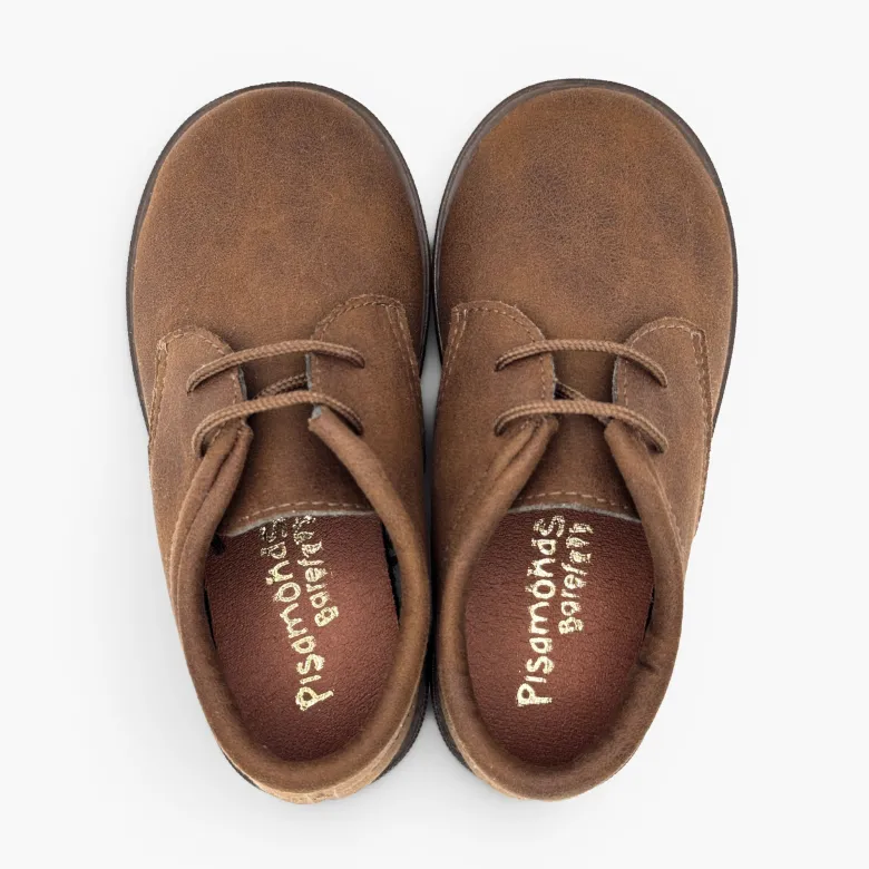 Blucher barefoot efecto piel cordones finos