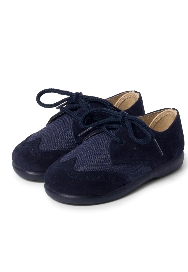 Blucher lino y serraje picado niños