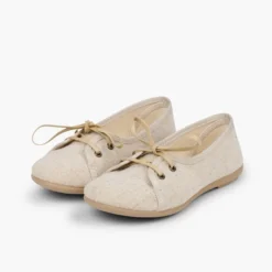 Blucher niña lino tipo salón