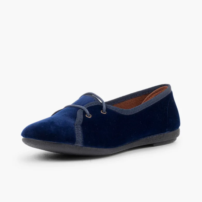 Blucher niña terciopelo salón
