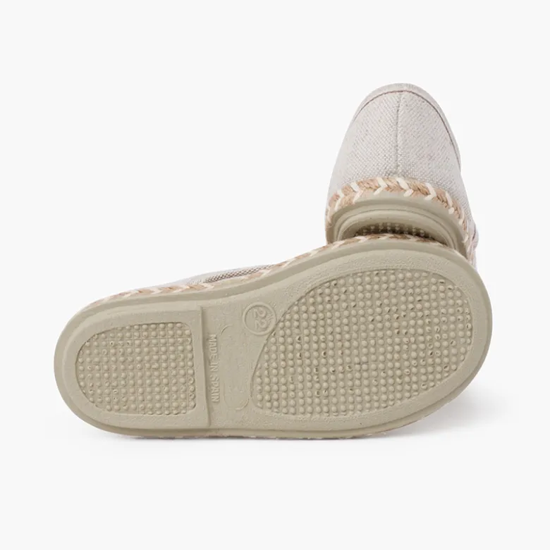 Blucher niño lona suela yute bicolor