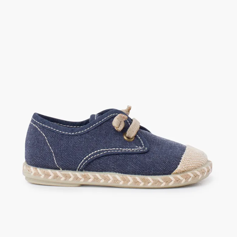 Blucher niño puntera yute cordon elástico