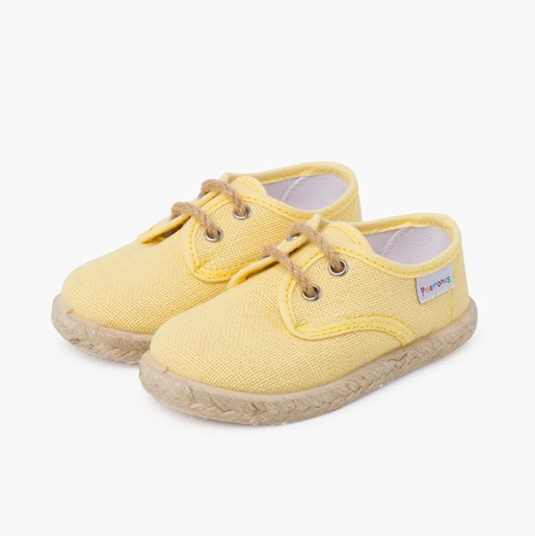 Bluchers lino cordones y base yute