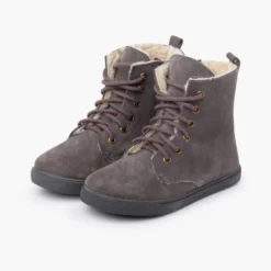 Bota borrego cordones cremallera lateral