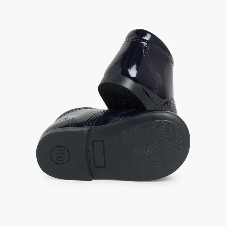 Bota Inglesa/ Zapato Inglés Tipo Charol