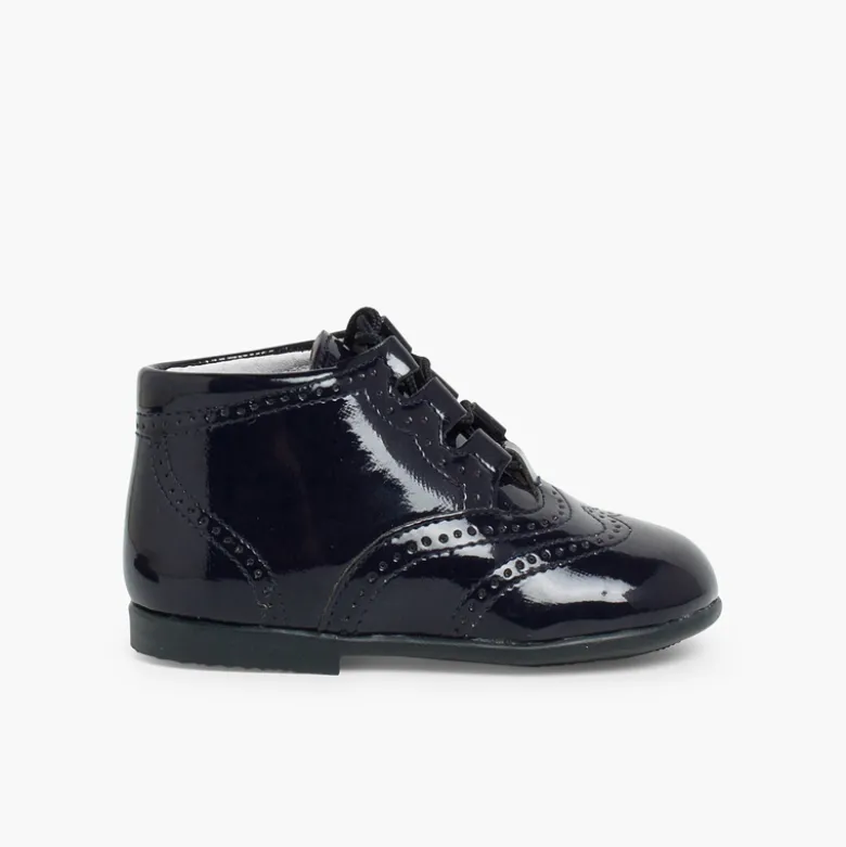 Bota Inglesa/ Zapato Inglés Tipo Charol
