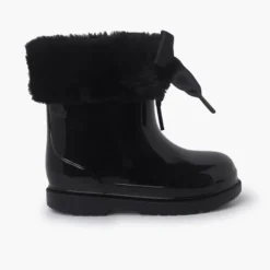 Botas Agua Bajas Pelito y Lazo Raso