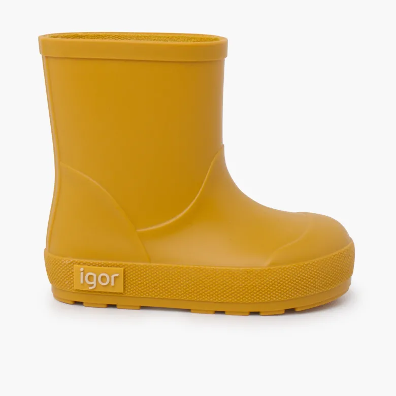 Botas agua niño y niña suela fina