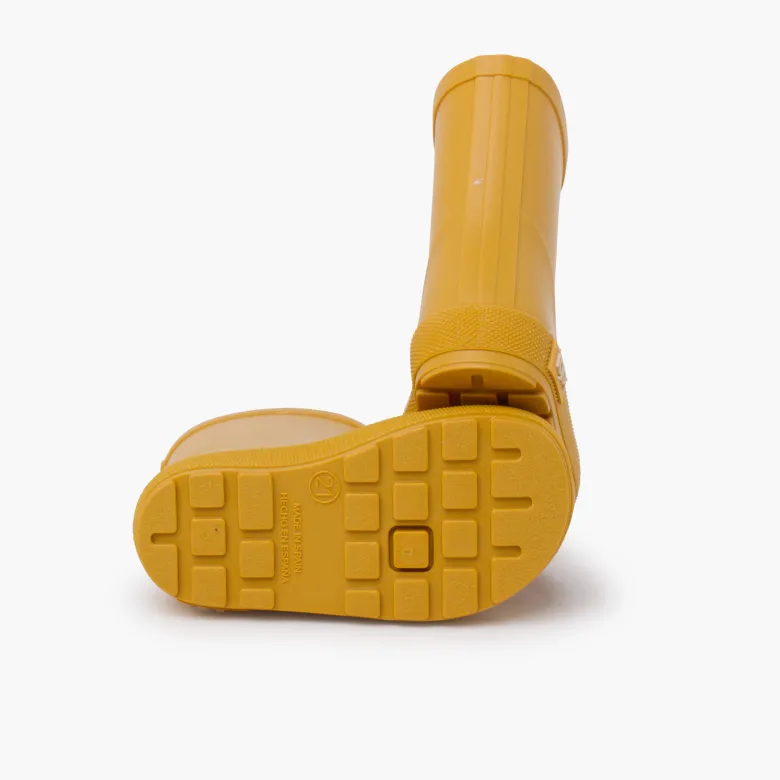 Botas agua niño y niña suela fina