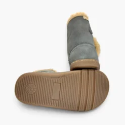 Botas barefoot forro borreguito cierre botón