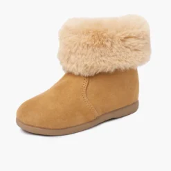 Botas niña cuello pelito suela fina