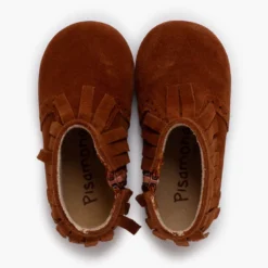 Botas niña flecos picado cremallera