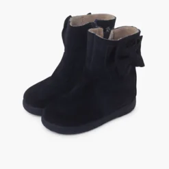 Botas niña serraje lazo lateral grande