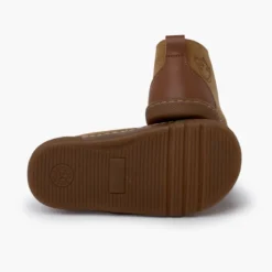 Botas niño barefoot cordones talonera cuero