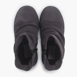 Botas serraje efecto arrugado