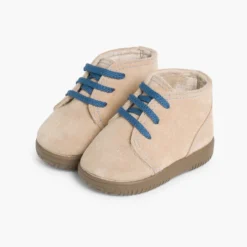 Botas Serraje Niños Cordones Intercambiables