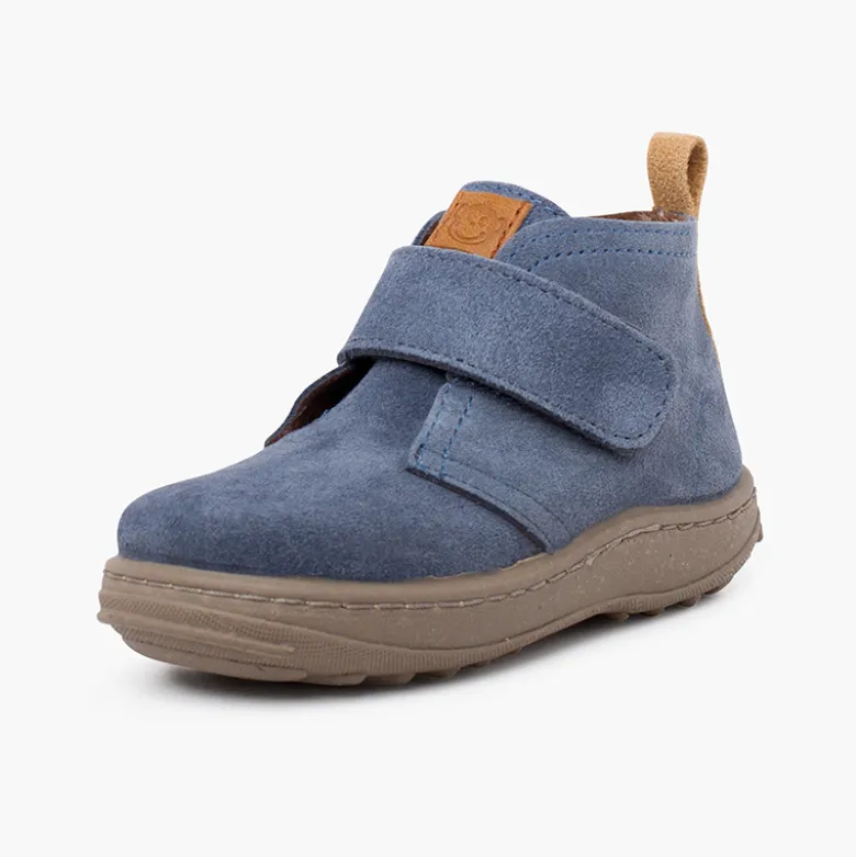 Botas serraje niños suela sport tira adherente