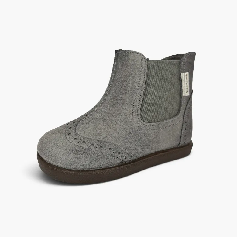Botines barefoot niña picado decorativo
