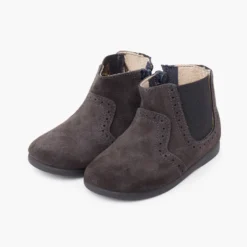 Botines picados niña cremallera y elástico