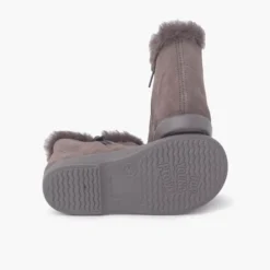Botines Tipo Chelsea Niña con Cuello Pelito