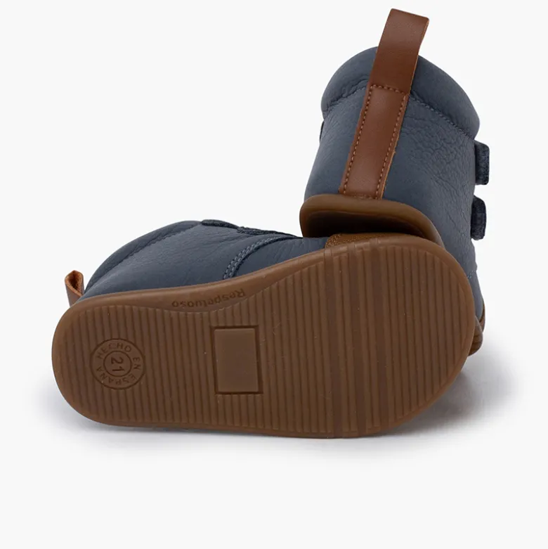 Botitas barefoot piel niños puntera reforzada