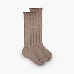 Calcetines altos canalé curling