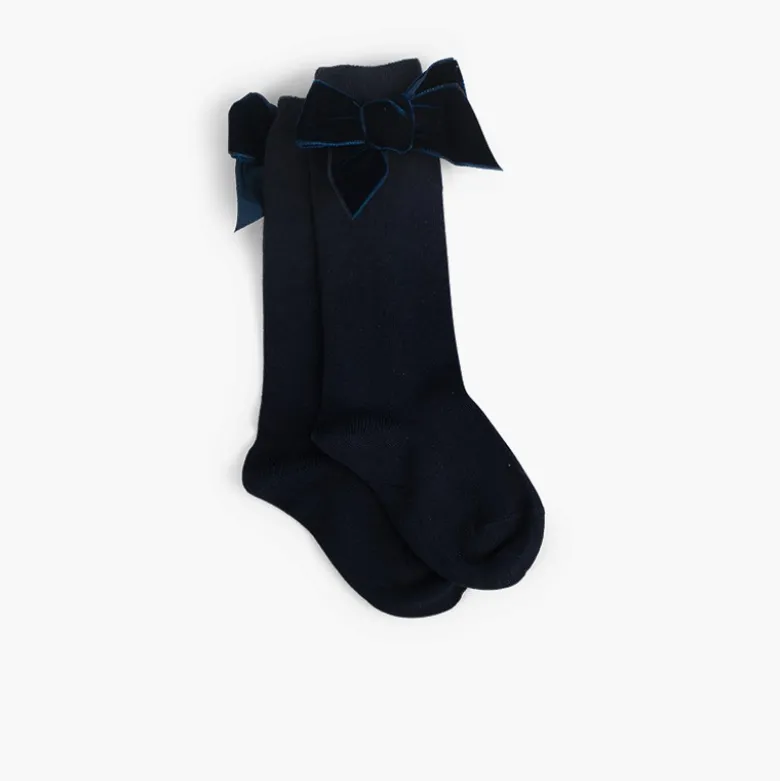 Calcetines niños con lazo terciopelo