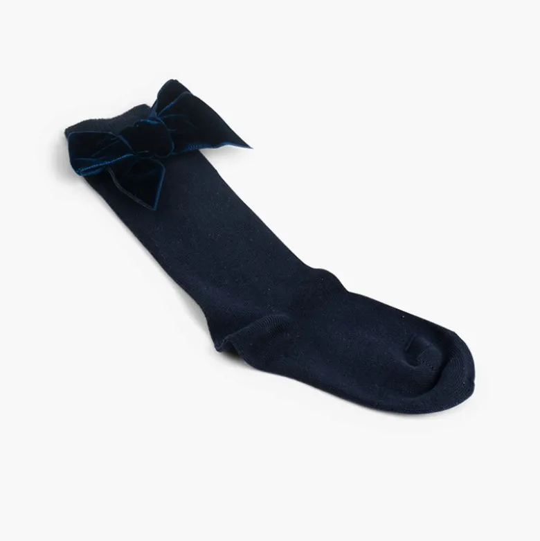 Calcetines niños con lazo terciopelo