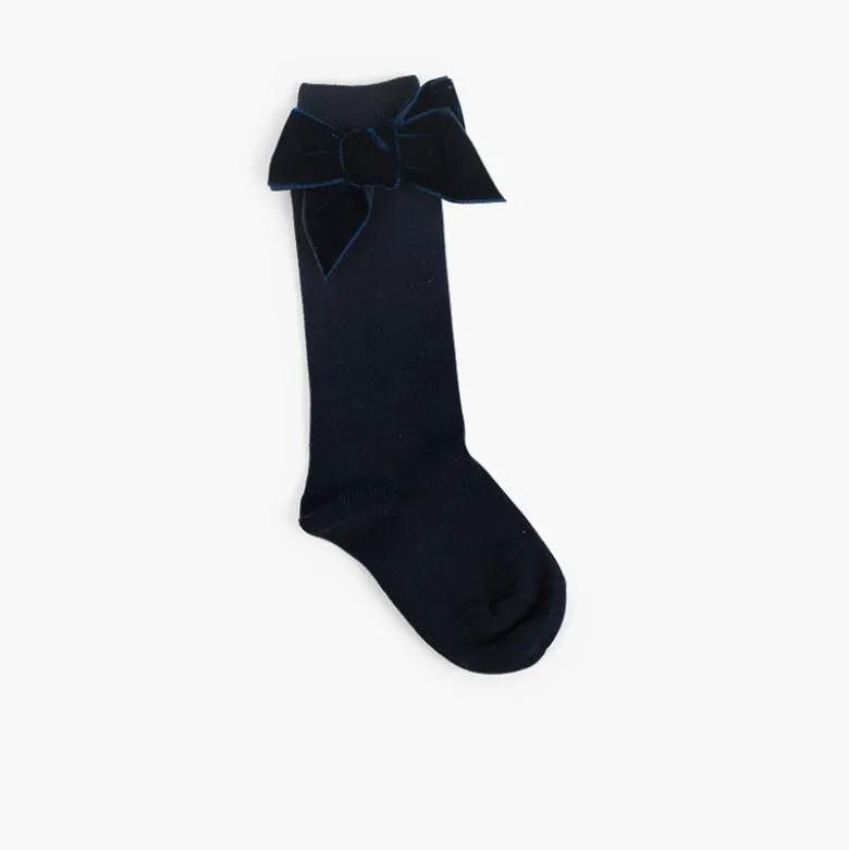 Calcetines niños con lazo terciopelo