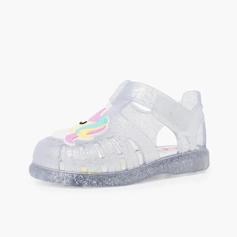 Cangrejeras glitter unicornio tira adherente