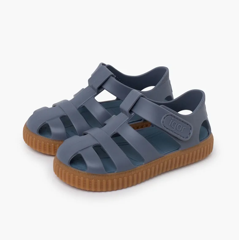 Cangrejeras tipo zapatillas suela caramelo