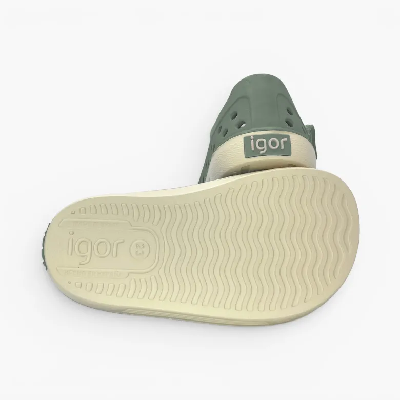 Cangrejeras zueco barefoot Malibu suela crema