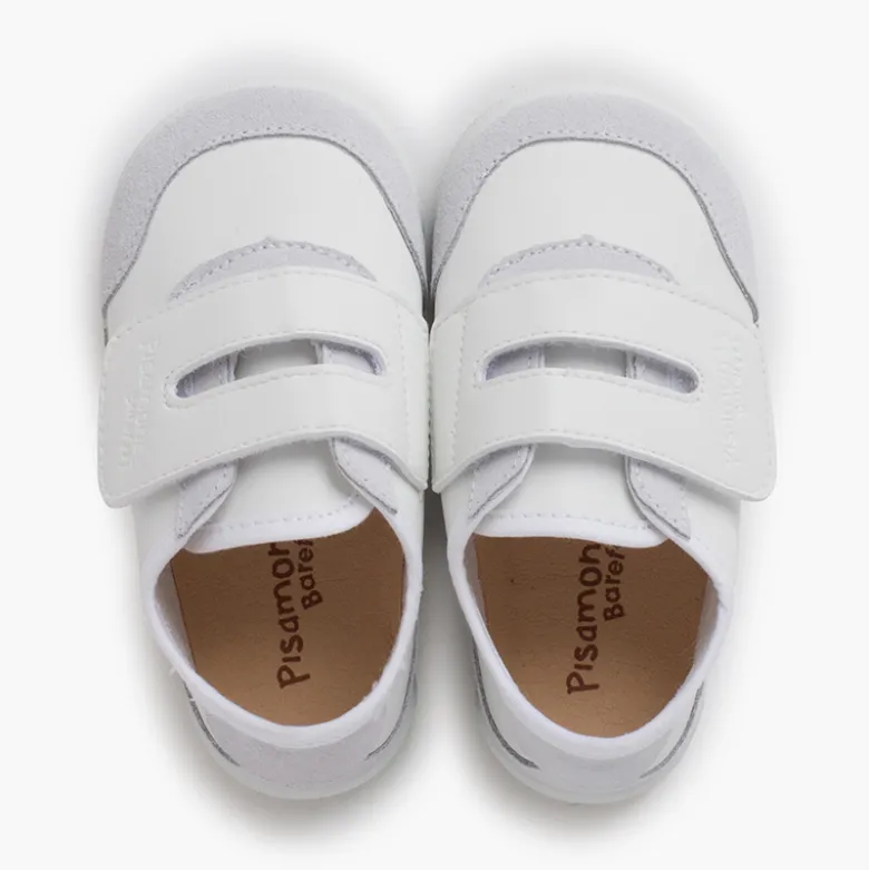 Deportivas barefoot combinadas piso blanco