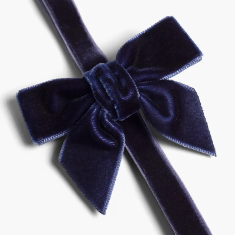 Diadema elástica de terciopelo con lazo