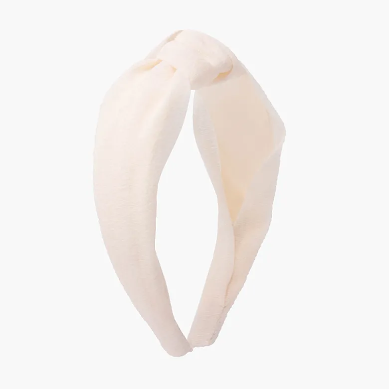 Diadema nudo ancha bambula líneas