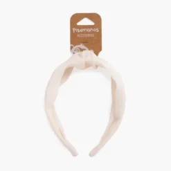 Diadema nudo ancha bambula líneas