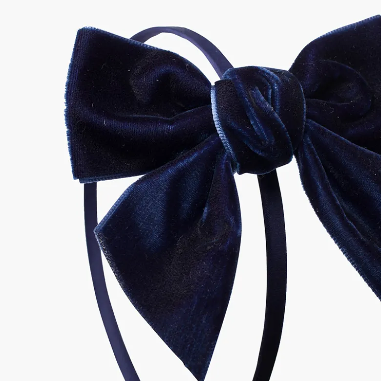 Diadema raso con lazo terciopelo