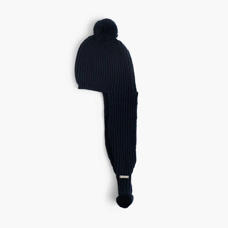 Gorro con Bufanda y Pompones