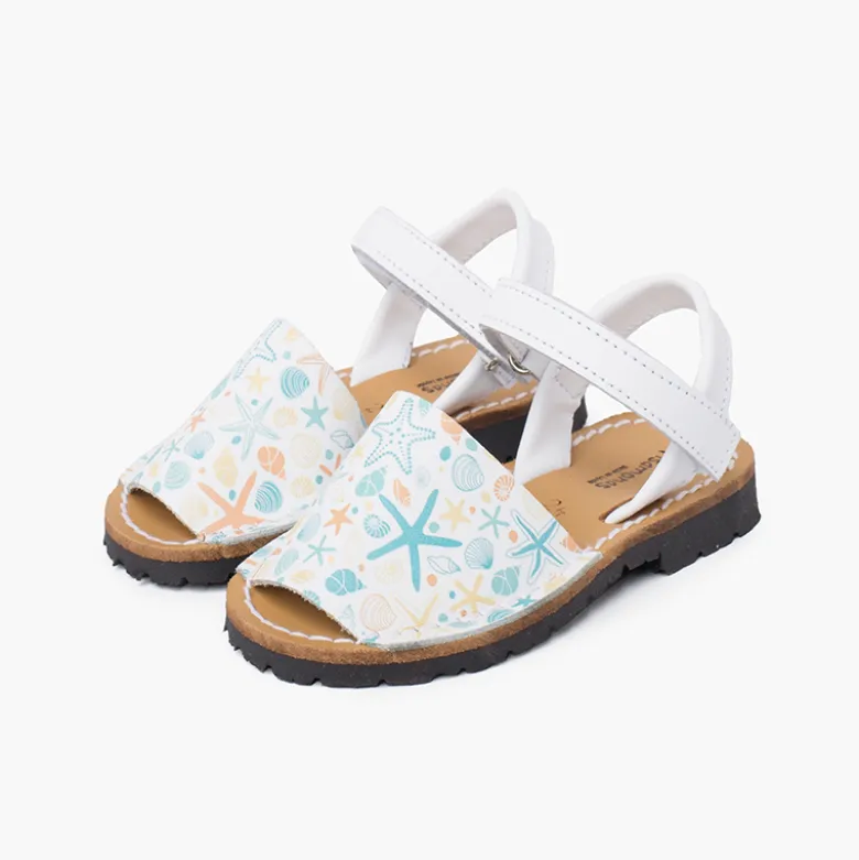 Menorquinas estampadas unisex tira adherente