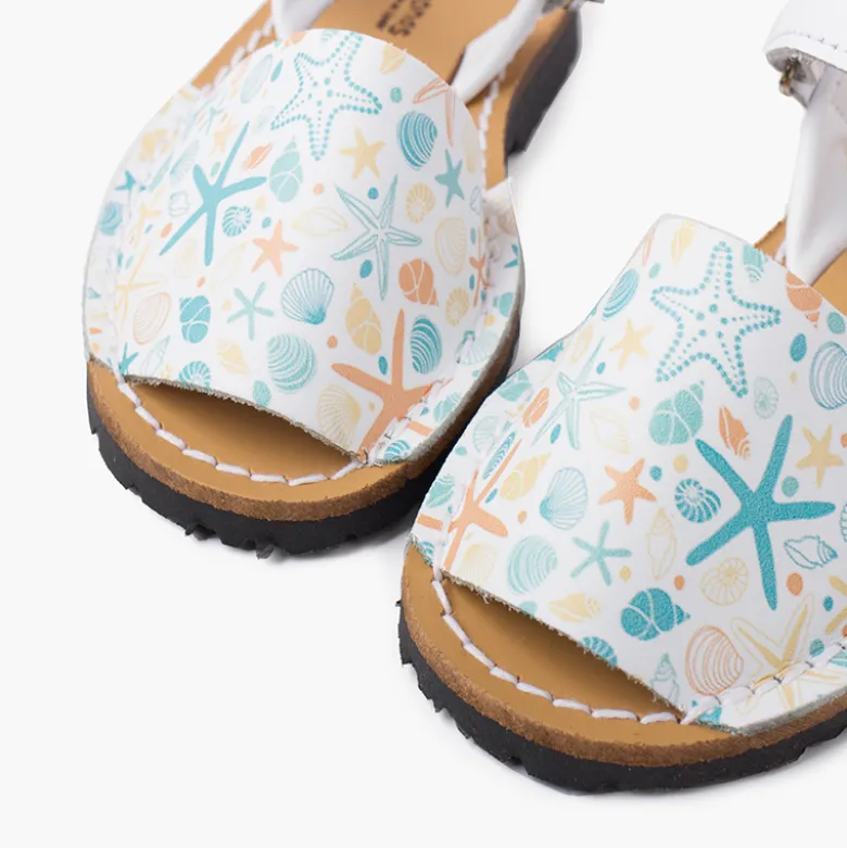 Menorquinas estampadas unisex tira adherente