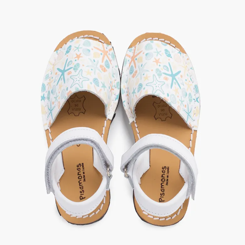 Menorquinas estampadas unisex tira adherente
