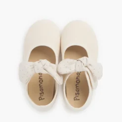 Mercedita niña lona lazo puntitos