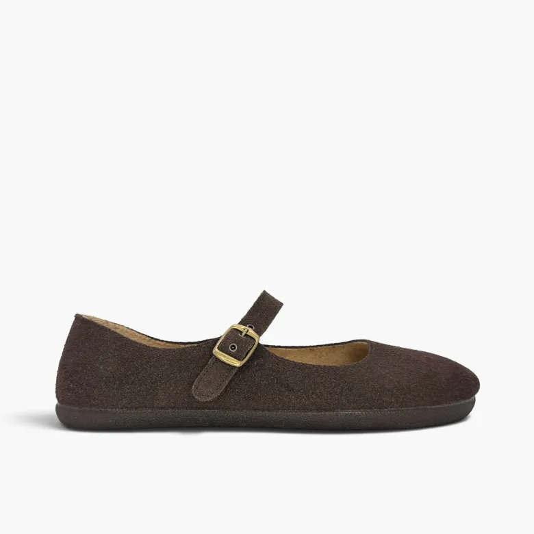 Merceditas barefoot serraje mujer hebilla