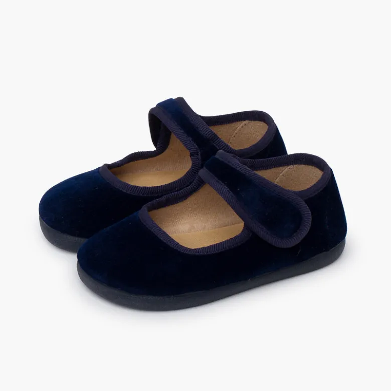 Merceditas barefoot terciopelo tira adherente