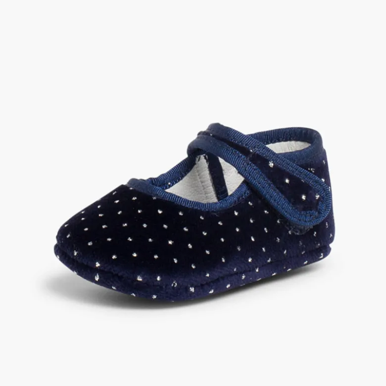 Merceditas Bebé Terciopelo Brillantitos