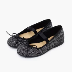 Merceditas elástico tweed brillo