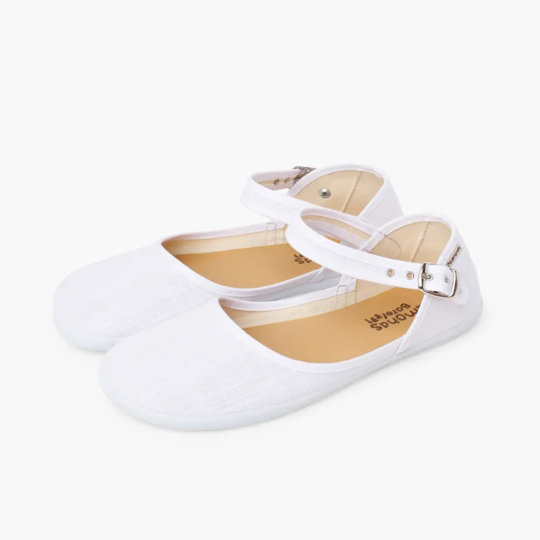 Merceditas escotadas barefoot mujer lino fino