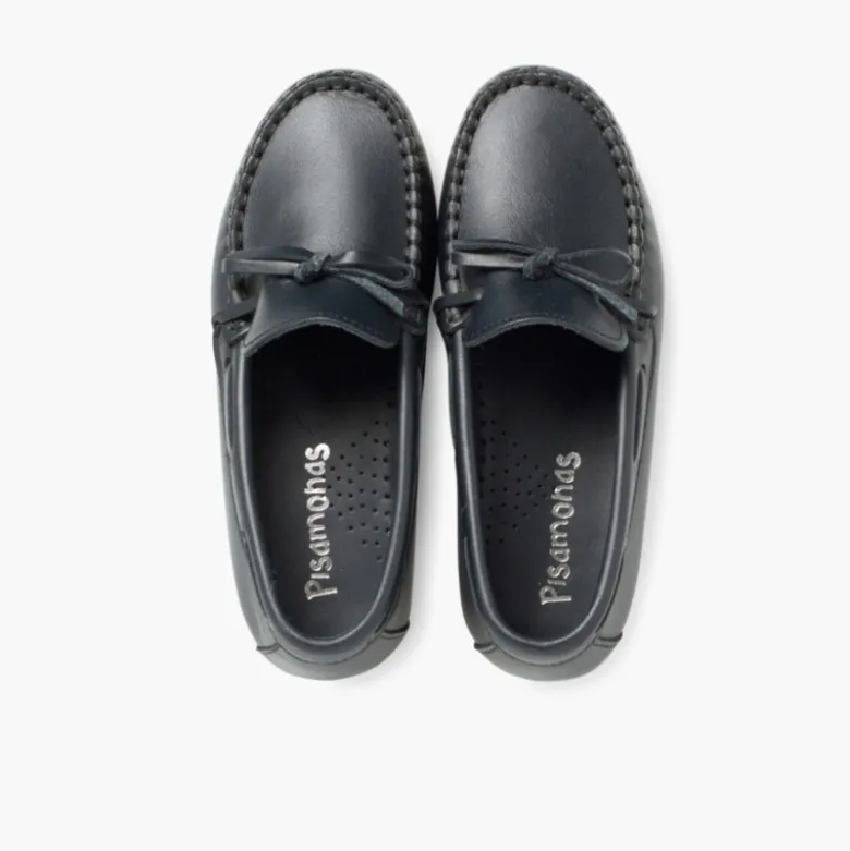 Mocasines Niño Piel Lazo